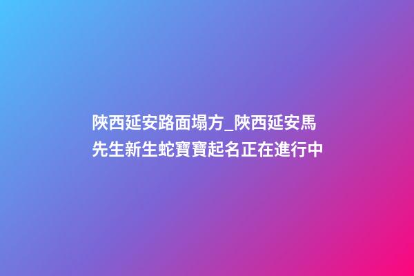 陜西延安路面塌方_陜西延安馬先生新生蛇寶寶起名正在進行中-第1張-公司起名-玄機派