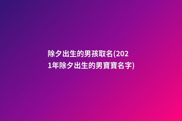 除夕出生的男孩取名(2021年除夕出生的男寶寶名字)