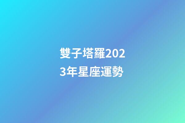 雙子塔羅2023年星座運勢-第1張-星座運勢-玄機派