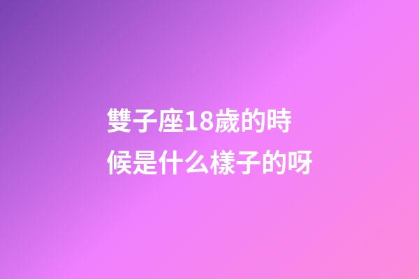 雙子座18歲的時候是什么樣子的呀-第1張-星座運勢-玄機派