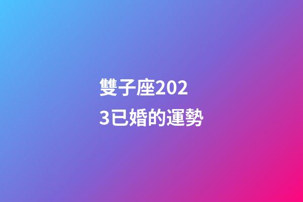 雙子座2023已婚的運勢-第1張-星座運勢-玄機派