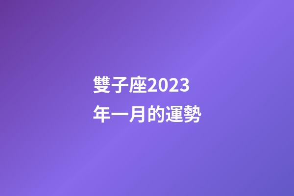 雙子座2023年一月的運勢-第1張-星座運勢-玄機派