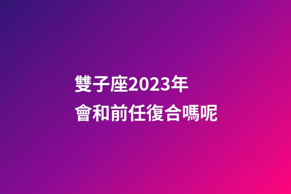 雙子座2023年會和前任復合嗎呢-第1張-星座運勢-玄機派