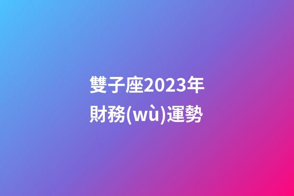 雙子座2023年財務(wù)運勢-第1張-星座運勢-玄機派