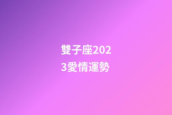雙子座2023愛情運勢-第1張-星座運勢-玄機派