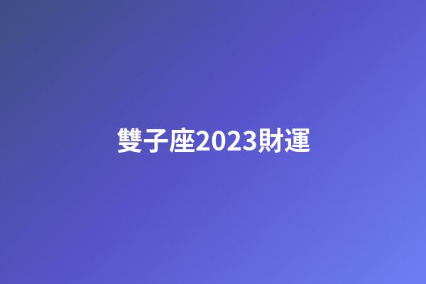 雙子座2023財運-第1張-星座運勢-玄機派