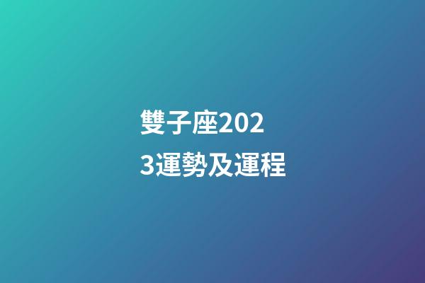 雙子座2023運勢及運程-第1張-星座運勢-玄機派