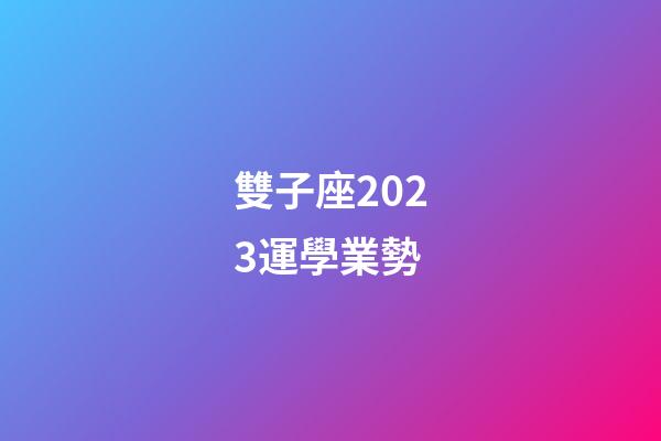 雙子座2023運學業勢-第1張-星座運勢-玄機派