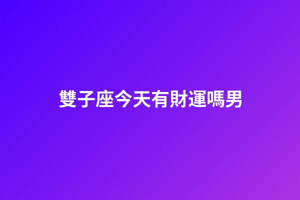 雙子座今天有財運嗎男-第1張-星座運勢-玄機派