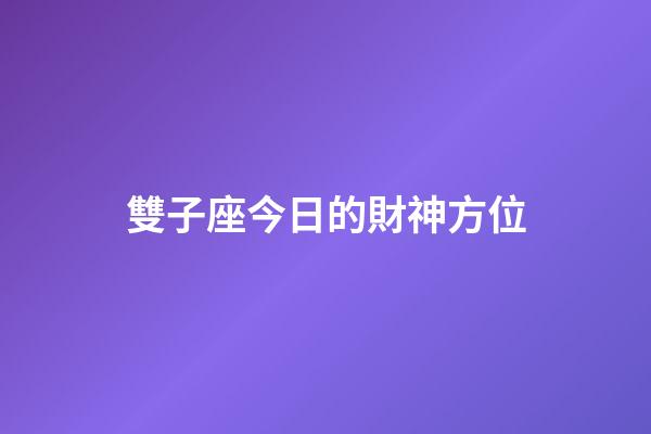 雙子座今日的財神方位-第1張-星座運勢-玄機派