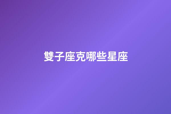 雙子座克哪些星座-第1張-星座運勢-玄機派