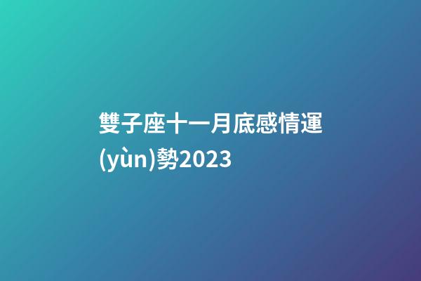 雙子座十一月底感情運(yùn)勢2023-第1張-星座運(yùn)勢-玄機(jī)派