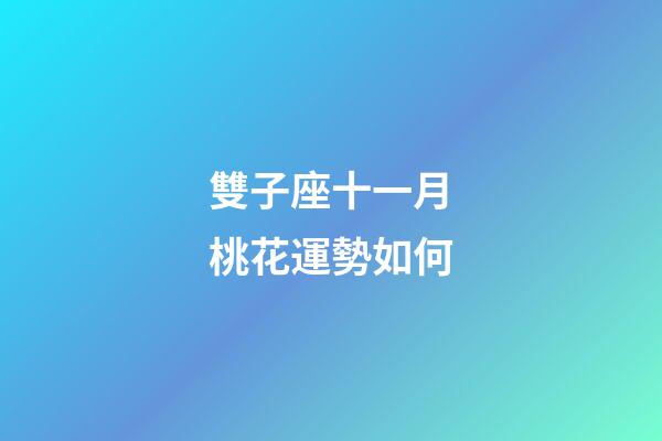 雙子座十一月桃花運勢如何-第1張-星座運勢-玄機派