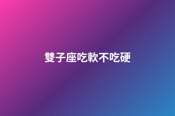 雙子座吃軟不吃硬-第1張-星座運勢-玄機派