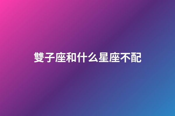 雙子座和什么星座不配-第1張-星座運(yùn)勢(shì)-玄機(jī)派