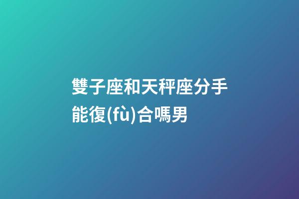 雙子座和天秤座分手能復(fù)合嗎男-第1張-星座運勢-玄機派