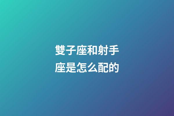 雙子座和射手座是怎么配的-第1張-星座運(yùn)勢(shì)-玄機(jī)派