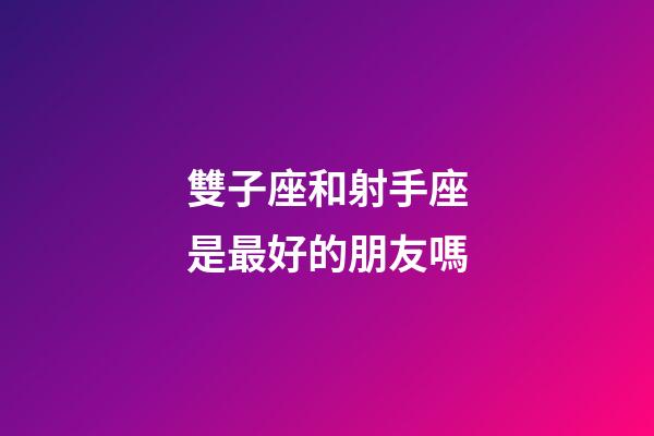雙子座和射手座是最好的朋友嗎-第1張-星座運勢-玄機派