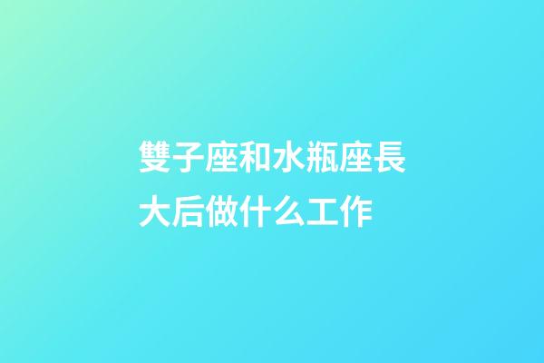 雙子座和水瓶座長大后做什么工作-第1張-星座運勢-玄機派