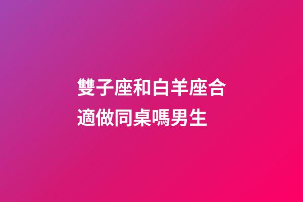 雙子座和白羊座合適做同桌嗎男生-第1張-星座運勢-玄機派