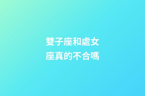 雙子座和處女座真的不合嗎-第1張-星座運勢-玄機派