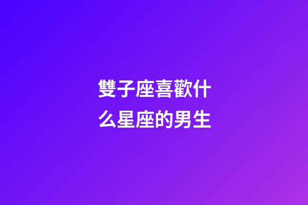 雙子座喜歡什么星座的男生-第1張-星座運勢-玄機派
