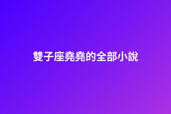 雙子座堯堯的全部小說