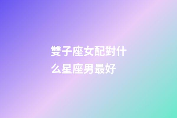 雙子座女配對什么星座男最好-第1張-星座運勢-玄機派