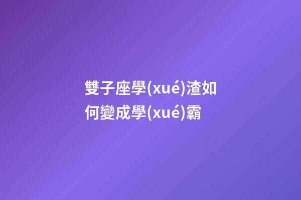 雙子座學(xué)渣如何變成學(xué)霸-第1張-星座運勢-玄機派