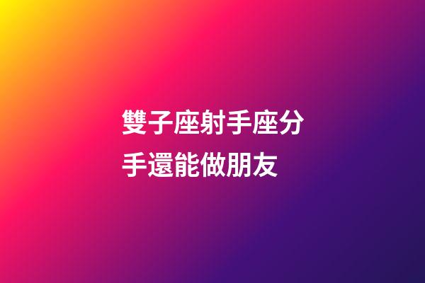 雙子座射手座分手還能做朋友-第1張-星座運勢-玄機派