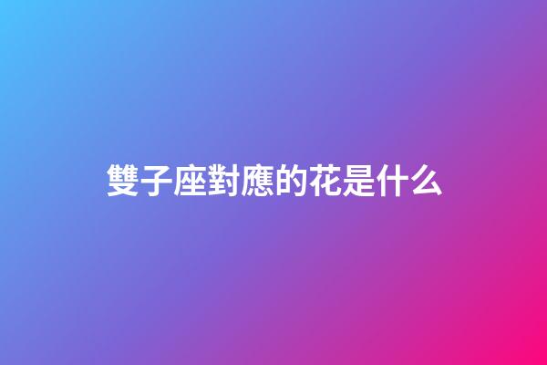 雙子座對應的花是什么-第1張-星座運勢-玄機派