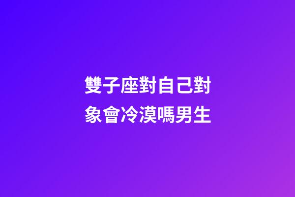 雙子座對自己對象會冷漠嗎男生-第1張-星座運勢-玄機派