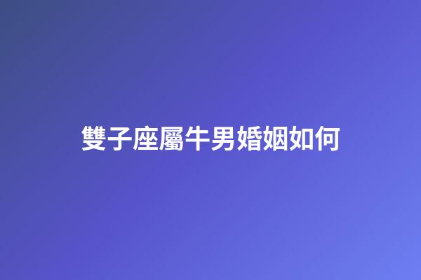 雙子座屬牛男婚姻如何-第1張-星座運(yùn)勢(shì)-玄機(jī)派