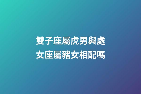 雙子座屬虎男與處女座屬豬女相配嗎-第1張-星座運(yùn)勢-玄機(jī)派