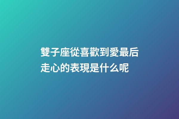 雙子座從喜歡到愛最后走心的表現是什么呢-第1張-星座運勢-玄機派