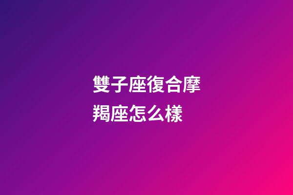 雙子座復合摩羯座怎么樣-第1張-星座運勢-玄機派