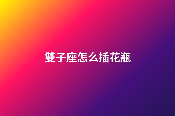 雙子座怎么插花瓶-第1張-星座運(yùn)勢-玄機(jī)派