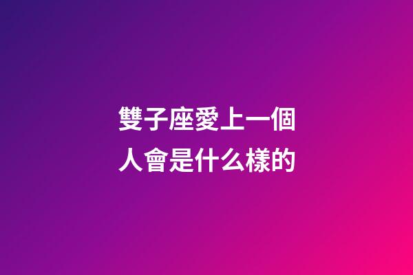 雙子座愛上一個人會是什么樣的-第1張-星座運勢-玄機派