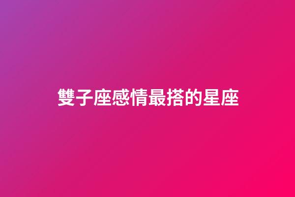 雙子座感情最搭的星座-第1張-星座運(yùn)勢-玄機(jī)派
