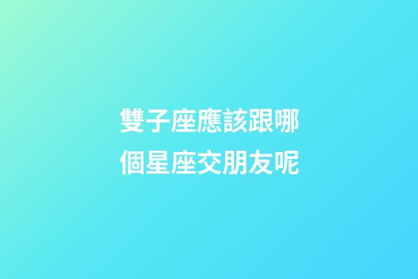 雙子座應該跟哪個星座交朋友呢-第1張-星座運勢-玄機派