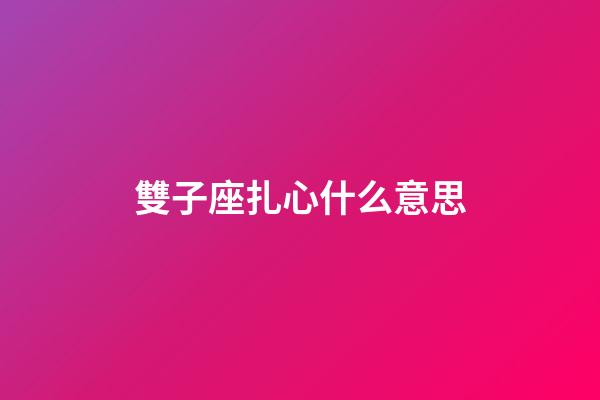 雙子座扎心什么意思-第1張-星座運勢-玄機派