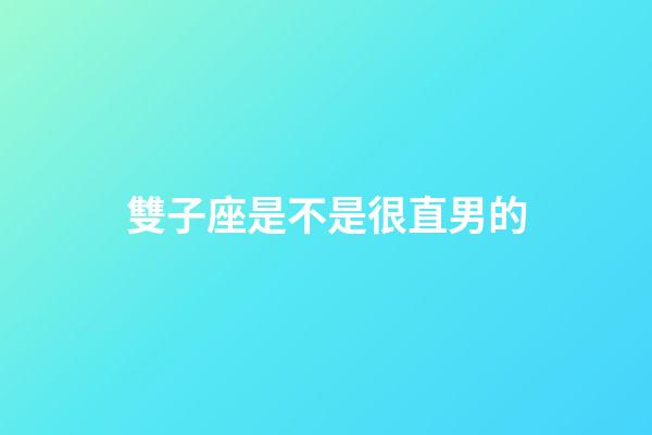 雙子座是不是很直男的-第1張-星座運勢-玄機派