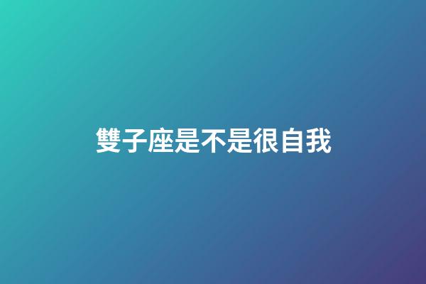 雙子座是不是很自我-第1張-星座運(yùn)勢-玄機(jī)派