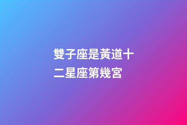 雙子座是黃道十二星座第幾宮-第1張-星座運勢-玄機派