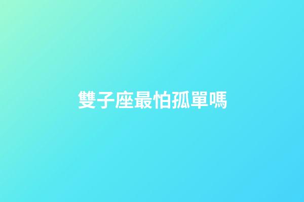 雙子座最怕孤單嗎-第1張-星座運勢-玄機派