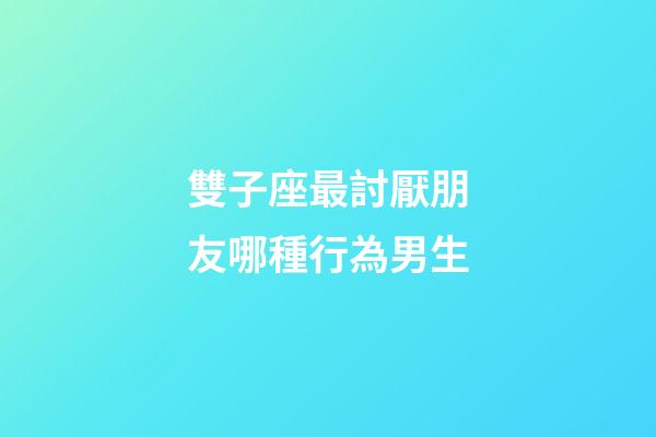 雙子座最討厭朋友哪種行為男生-第1張-星座運(yùn)勢-玄機(jī)派
