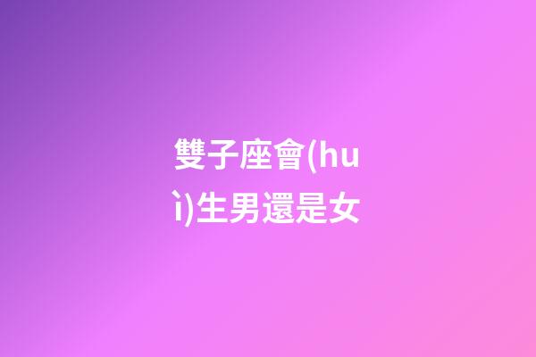 雙子座會(huì)生男還是女
