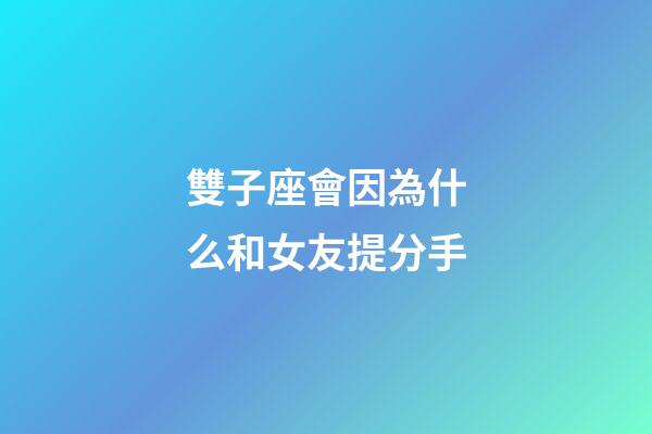 雙子座會因為什么和女友提分手-第1張-星座運勢-玄機派