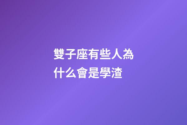 雙子座有些人為什么會是學渣-第1張-星座運勢-玄機派
