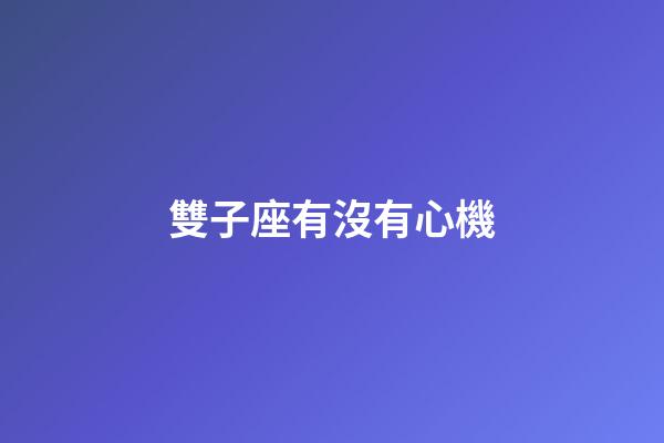 雙子座有沒有心機-第1張-星座運勢-玄機派